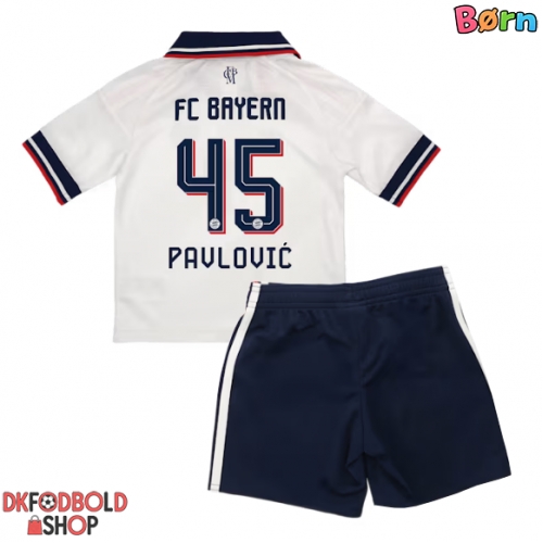Bayern Munich Aleksandar Pavlovic #45 Udebanesæt Børn 2026-27 Kort ærmer (+ korte bukser)